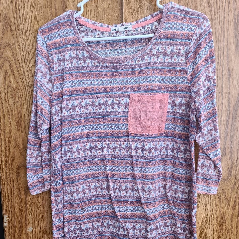 Wallflower Aztec print shirt, 1x